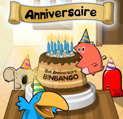 Ticket anniversaire de Binbango