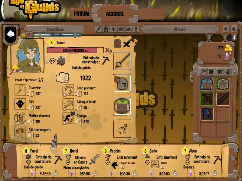 Profil sur Age Of Guilds