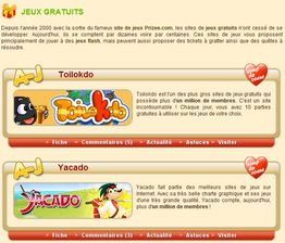 Exemple classement de Astuces-jeux.net