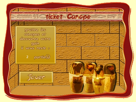 Ticket Canopes de Egyptokdo.com