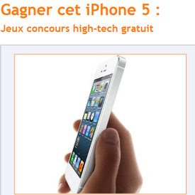 Image reprsentatif de Gagner un iPhone