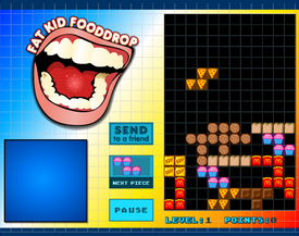 Jeu fat kid food drop tetris