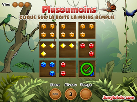 Jeu Plusoumoins de Junglokdo.com