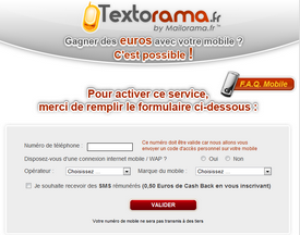 Fonction Textorama de Mailorama